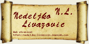 Nedeljko Livazović vizit kartica
